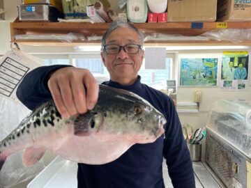 トラフグ釣り！飯岡港幸丸に乗船の鈴木さん！